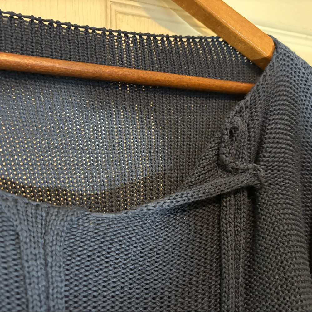 Source Unknown Deep Blue Women's Poncho Sweater - Picture 2 of 2
